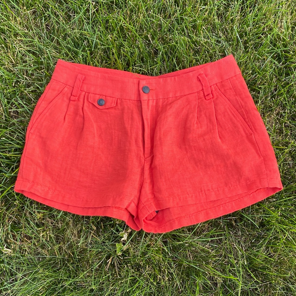 ❌SOLD❌Rag & Bone Retro Vermillion Linen Blend Shorts